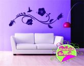 ADESIVO RAMO COM FLOR E PASSARO